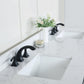 Kinsley 72" Double Bathroom Vanity Set in White and Carrara White Marble Countertop without Mirror