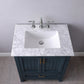 Isla 30" Single Bathroom Vanity Set in Classic Blue and Carrara White Marble Countertop without Mirror