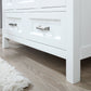 Isla 42" Single Bathroom Vanity Set in White and Carrara White Marble Countertop without Mirror
