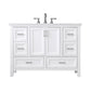 Isla 48" Single Bathroom Vanity Set in White and Carrara White Marble Countertop without Mirror