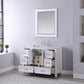 Isla 48" Single Bathroom Vanity Set in White and Carrara White Marble Countertop with Mirror