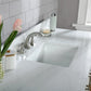Isla 60" Single Bathroom Vanity Set in White and Carrara White Marble Countertop without Mirror