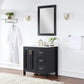 Hadiya 36" Single Bathroom Vanity Set in Black Oak