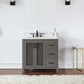 Hadiya 36" Single Bathroom Vanity Set in Gray Pine