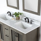 Hadiya 60" Double Bathroom Vanity Set in Gray Pine