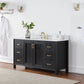 Hadiya 60" Single Bathroom Vanity Set in Black Oak