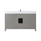 Hadiya 60" Single Bathroom Vanity Set in Gray Pine with Aosta White Composite Stone Countertop without Mirror