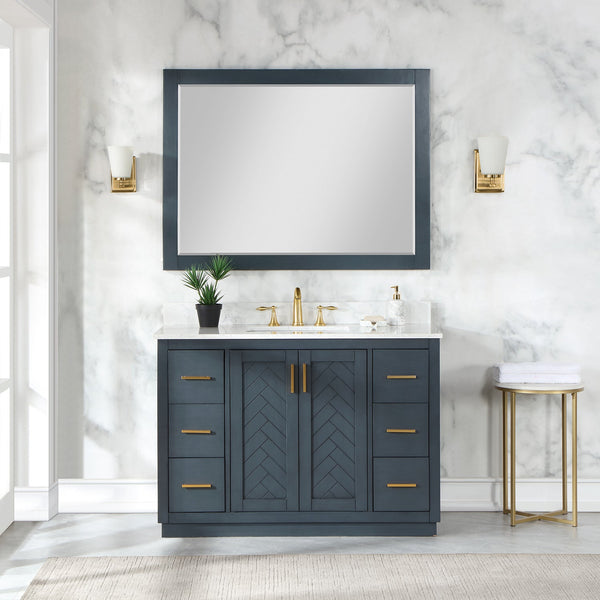 Gazsi 48 Single Bathroom Vanity Set in Classic Blue