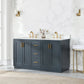 Gazsi 60" Double Bathroom Vanity Set in Classic Blue
