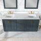 Gazsi 72" Double Bathroom Vanity Set in Classic Blue
