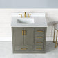 Monna 36" Single Bathroom Vanity Set in Gray Pine