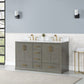 Monna 60" Double Bathroom Vanity Set in Gray Pine