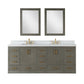 Monna 84" Double Bathroom Vanity Set in Gray Pine
