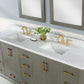 Monna 84" Double Bathroom Vanity Set in Gray Pine