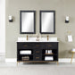 Kesia 60" Double Bathroom Vanity Set in Black Oak