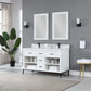 Kesia 60" Double Bathroom Vanity Set in White