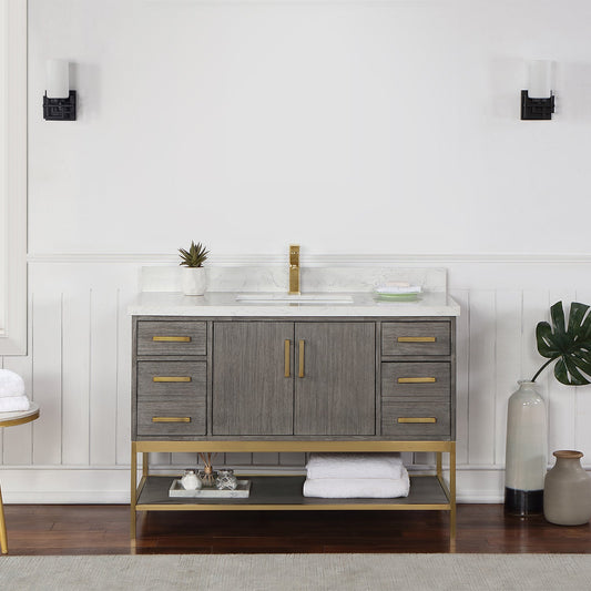 Wildy 48" Single Bathroom Vanity Set in Classical Grey