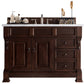 Brookfield 48" Single Vanity, Burnished Mahogany w/ 3 CM Arctic Fall Solid Surface Top