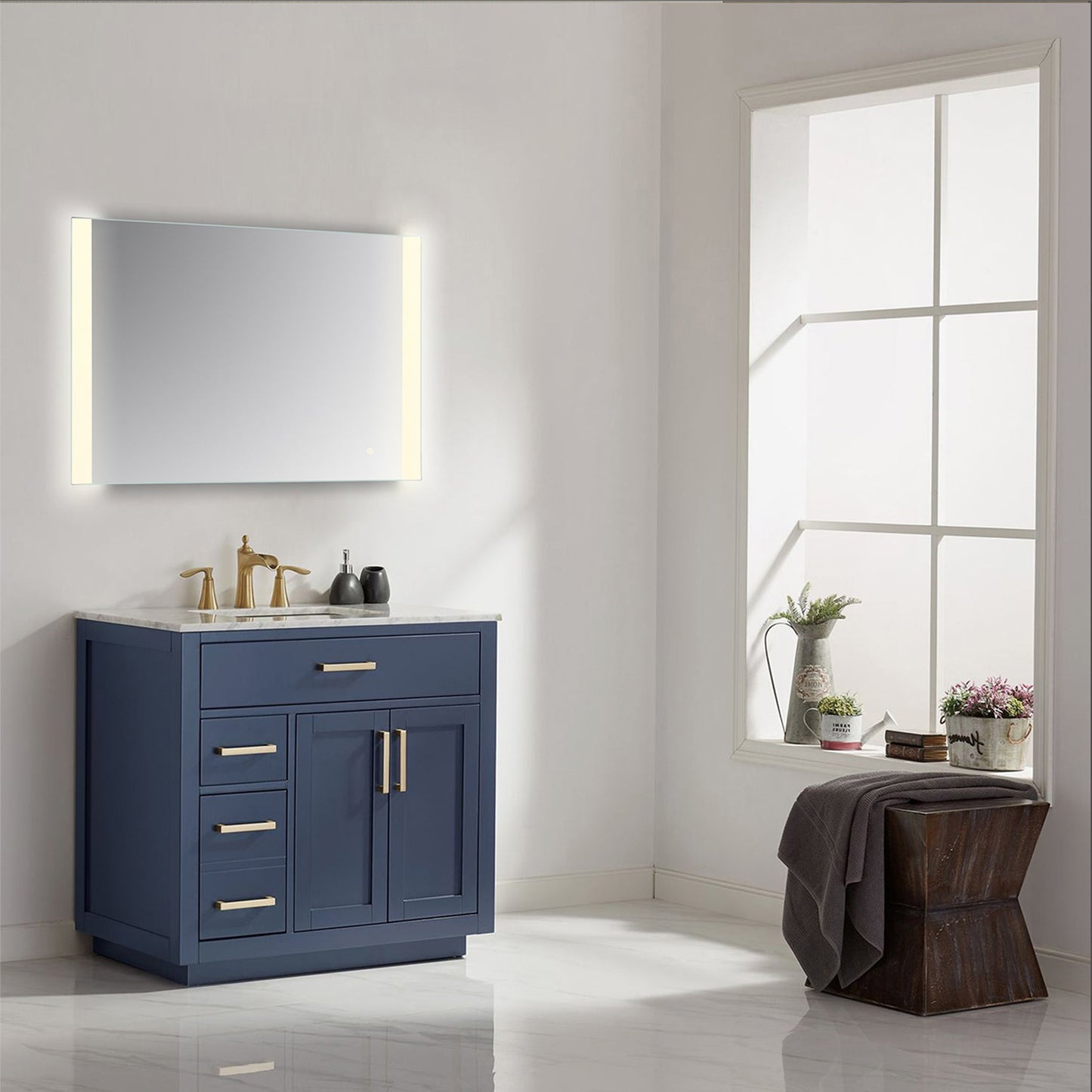 Cosenza 36” Rectangle Frameless Modern LED Bathroom Vanity Mirror
