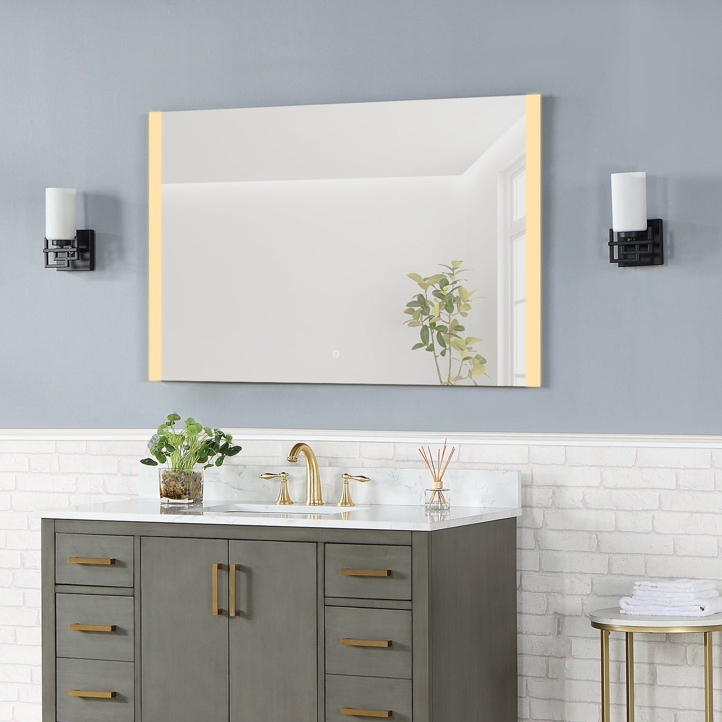 Cosenza 48” Rectangle Frameless Modern LED Bathroom Vanity Mirror