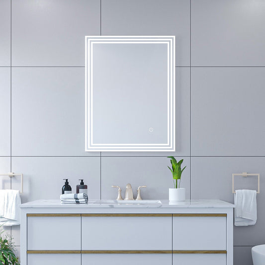 Livorno 24” Rectangle Frameless Modern LED Bathroom Vanity Mirror