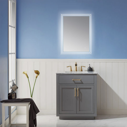 Livorno 24” Rectangle Frameless Modern LED Bathroom Vanity Mirror