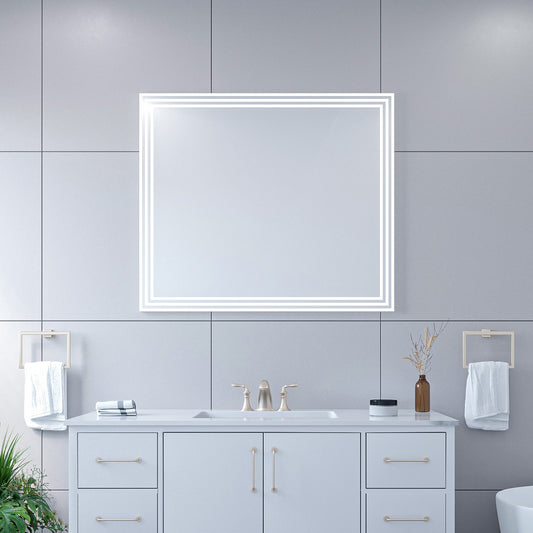 Livorno 36” Rectangle Frameless Modern LED Bathroom Vanity Mirror