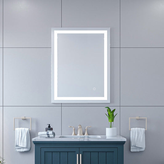 Genova 24” Rectangle Frameless Modern LED Bathroom Vanity Mirror