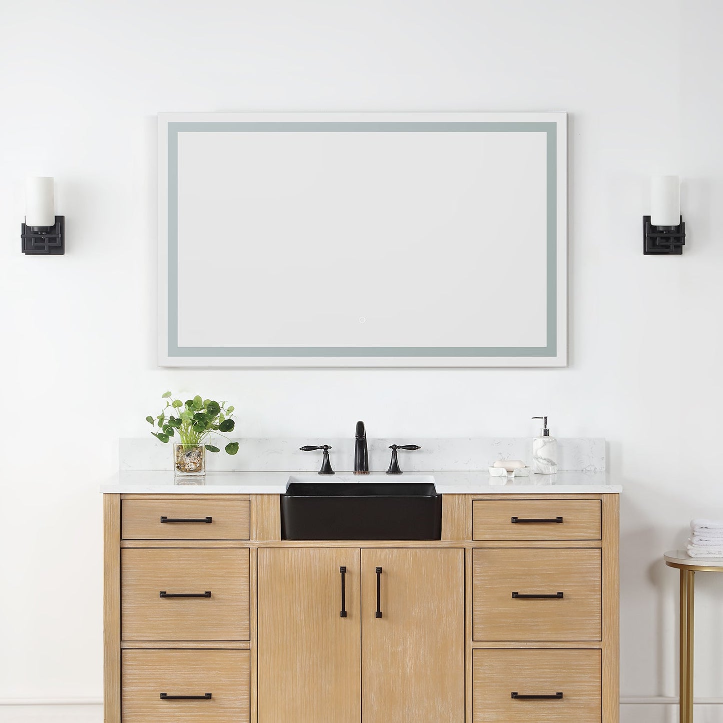 Genova 48” Rectangle Frameless Modern LED Bathroom Vanity Mirror