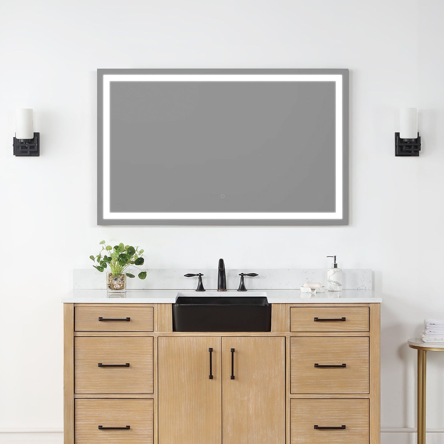 Genova 48” Rectangle Frameless Modern LED Bathroom Vanity Mirror