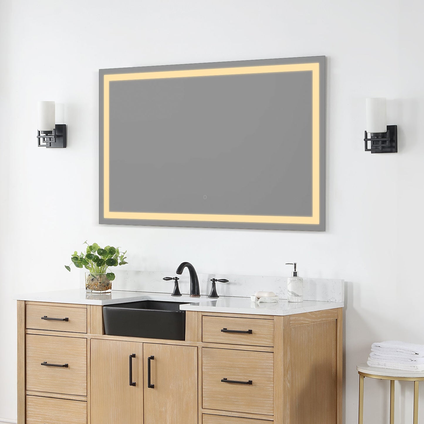 Genova 48” Rectangle Frameless Modern LED Bathroom Vanity Mirror