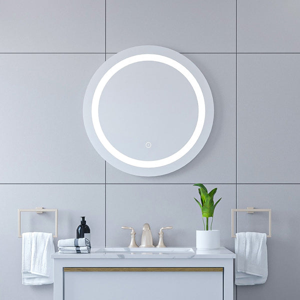 Padova 24” Round  Frameless Modern LED Bathroom Vanity Mirror