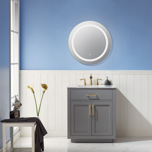 Padova 24” Round  Frameless Modern LED Bathroom Vanity Mirror