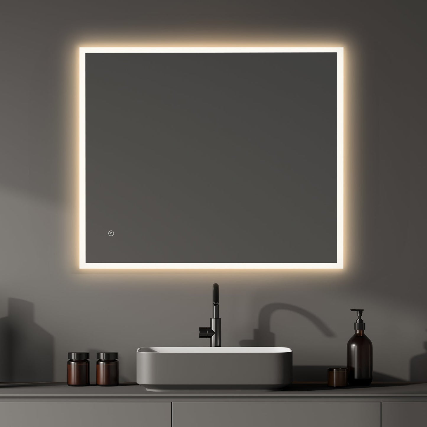 Cassano Rectangle 36" Frameless Modern Bathroom/Vanity LED Lighted Wall Mirror