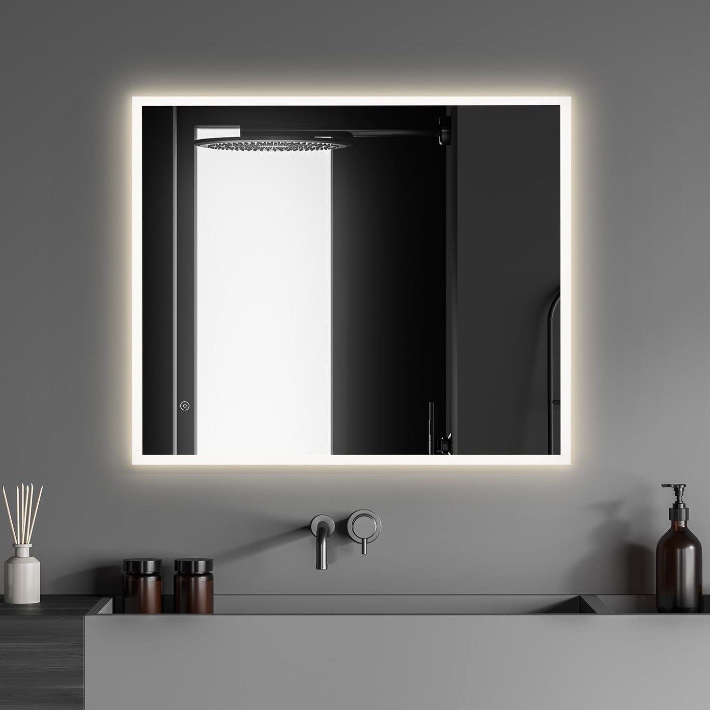 Cassano Rectangle 36" Frameless Modern Bathroom/Vanity LED Lighted Wall Mirror