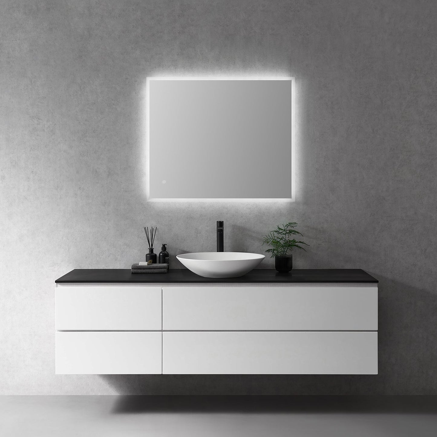 Cassano Rectangle 36" Frameless Modern Bathroom/Vanity LED Lighted Wall Mirror