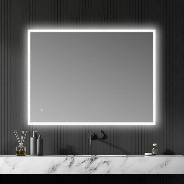 Cassano Rectangle 40 Frameless Modern Bathroom/Vanity LED Lighted Wall Mirror