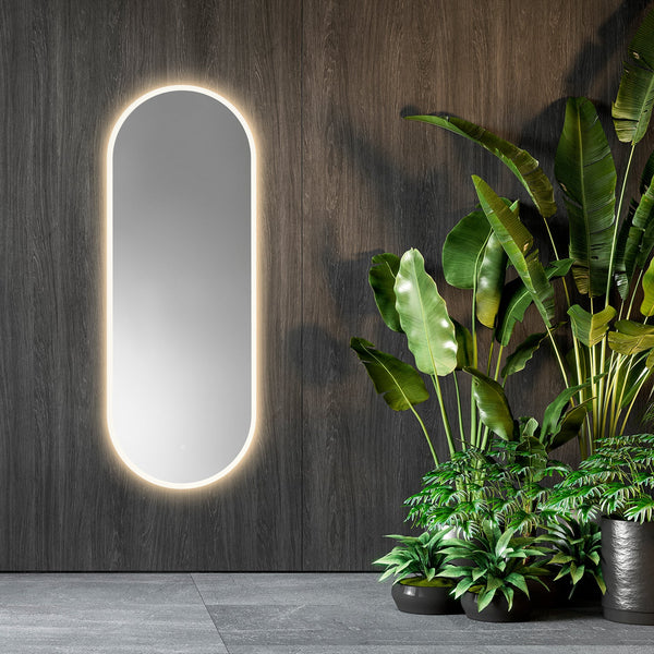 Borgo Oval
 60 Frameless Modern Bathroom/Vanity LED Lighted Wall Mirror
