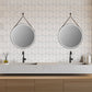 Roccia Round 28" Framed in Brushed Gold Modern Bathroom/Vanity LED Lighted Wall Mirror