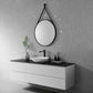 Epoca 28" Circle Bathroom/Vanity Matt Black Aluminum Framed Wall Mirror