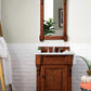 Brookfield 26" Single Vanity, Warm Cherry w/ 3 CM Carrara Marble Top