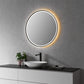 Palme Round 32" Framed in Matt Black Modern Bathroom/Vanity LED Lighted Wall Mirror