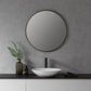 Liceo 30" Circle Bathroom/Vanity Matt Black Aluminum Framed Wall Mirror