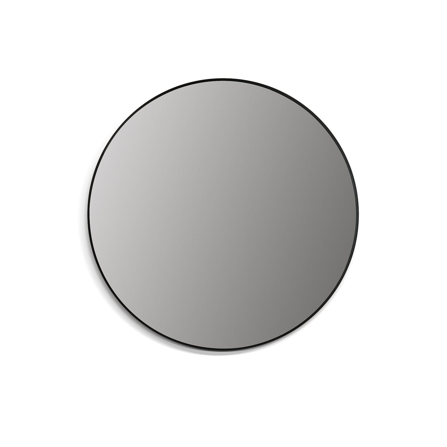 Liceo 42" Circle Bathroom/Vanity Matt Black Aluminum Framed Wall Mirror