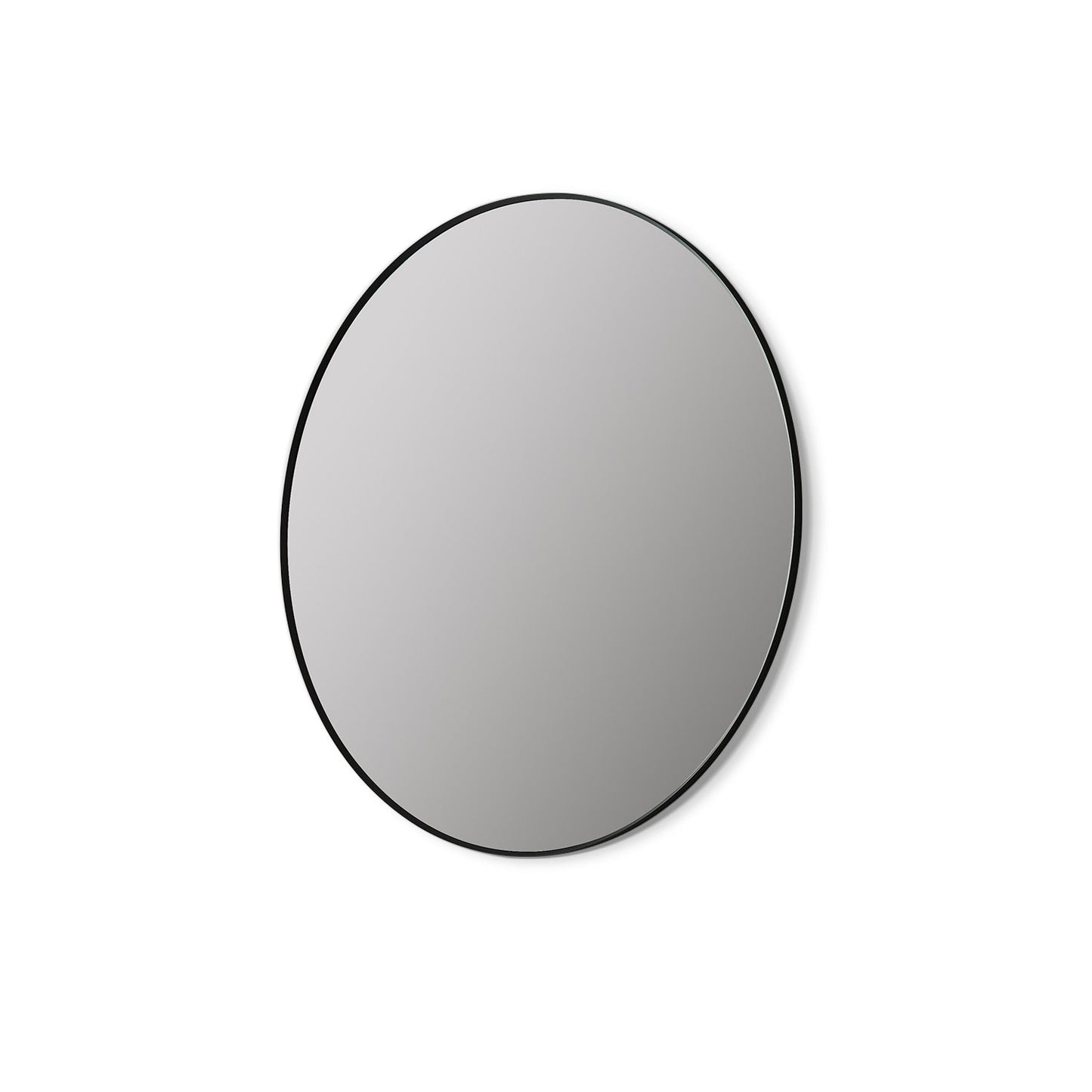 Liceo 42" Circle Bathroom/Vanity Matt Black Aluminum Framed Wall Mirror