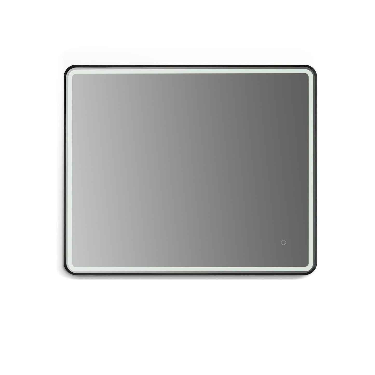 Viaggi Rectangle 36" Framed in Matt Black Modern Bathroom/Vanity LED Lighted Wall Mirror