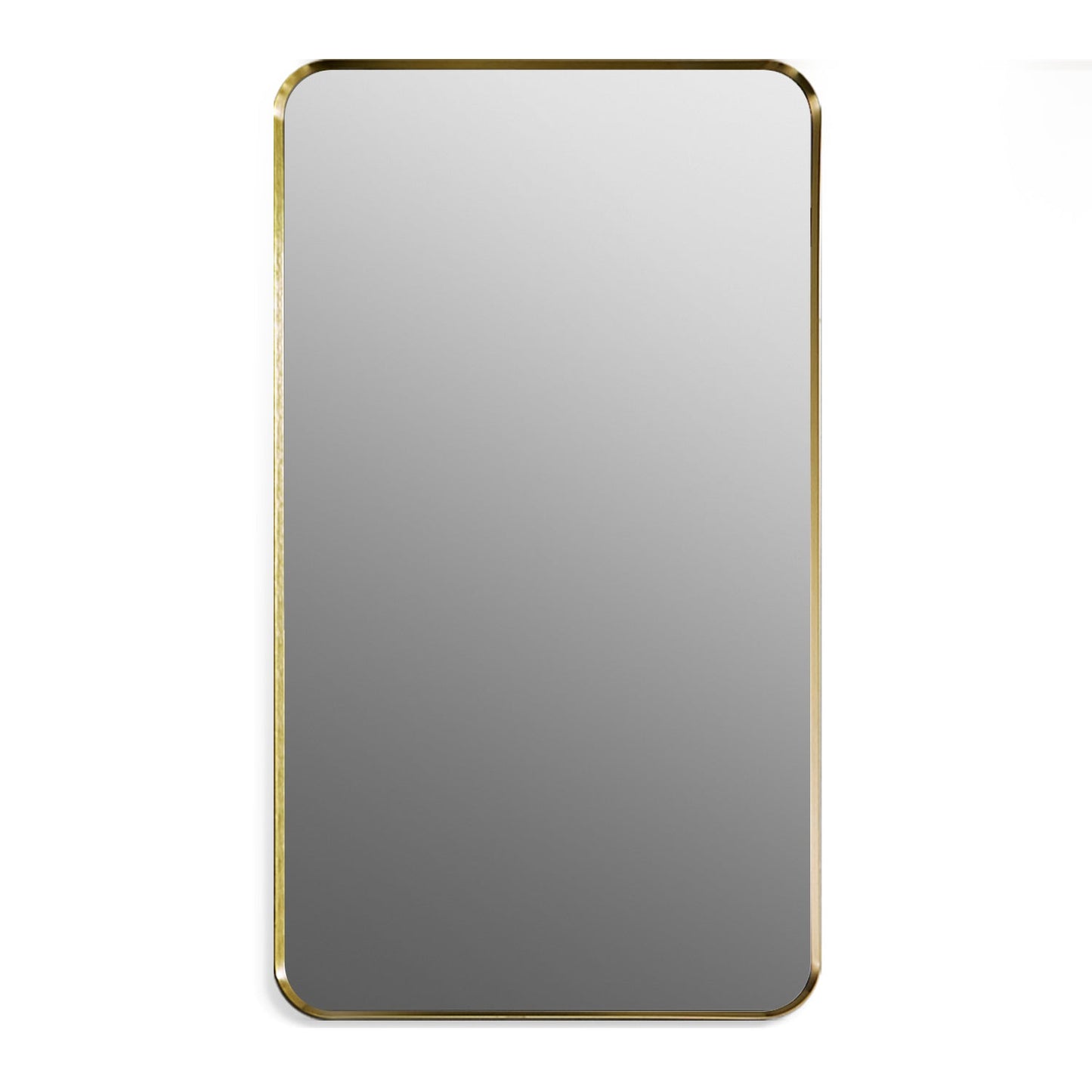 Nettuno 18" Rectangle Bathroom/Vanity Brushed Gold Aluminum Framed Wall Mirror