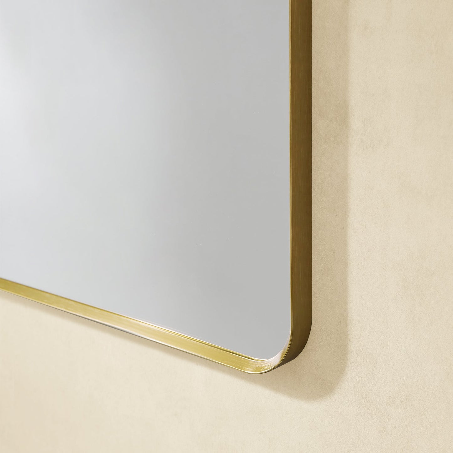 Nettuno 18" Rectangle Bathroom/Vanity Brushed Gold Aluminum Framed Wall Mirror