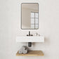 Nettuno 24" Rectangle Bathroom/Vanity Matt Black Aluminum Framed Wall Mirror