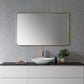 Nettuno 48" Rectangle Bathroom/Vanity Brushed Gold Aluminum Framed Wall Mirror